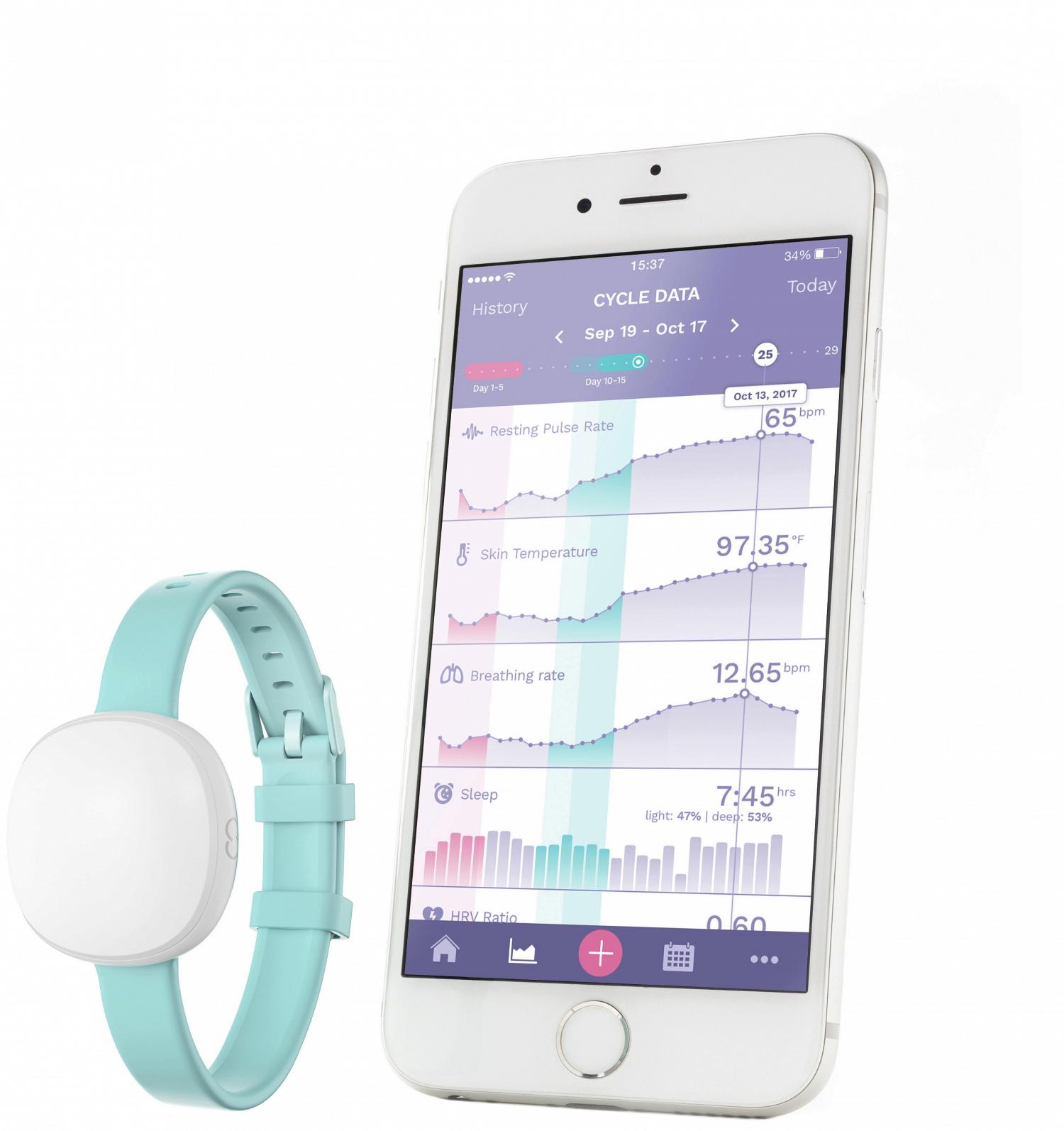 Using latest technology for fertility tracking. Image: Ava.