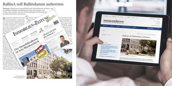 Sample publications: Immobilienzeitung (Print/Online)